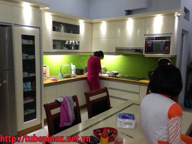 Tủ bếp inox nhà chị Thanh Hạ Long Quảng Ninh